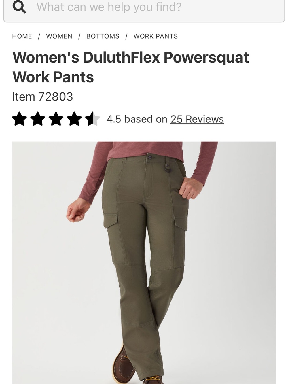 Duluth Trading Co Olive DuluthFlex Boot-Cut Work Pants